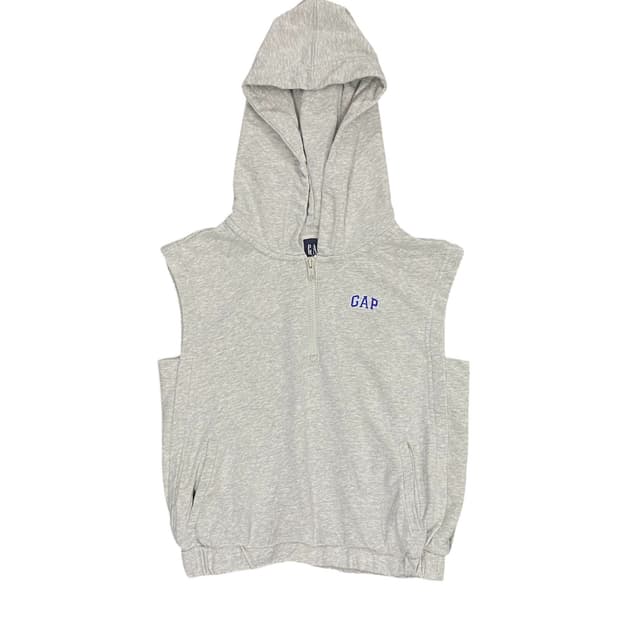 Gap 로고 자수 디테일 후드 슬리브리스