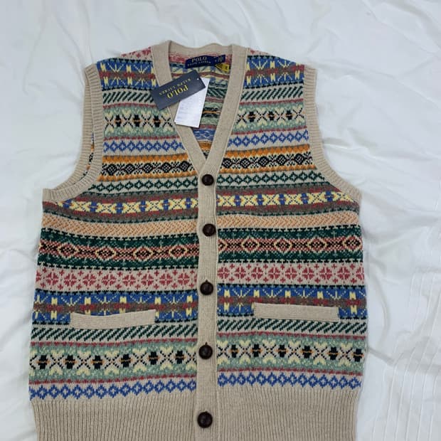 폴로 랄프로렌 페어아일 니트베스트 m