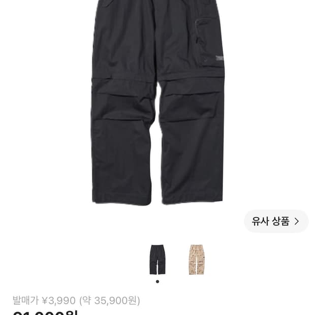 gu 언더커버 유틸리티 카고 팬츠 블랙
