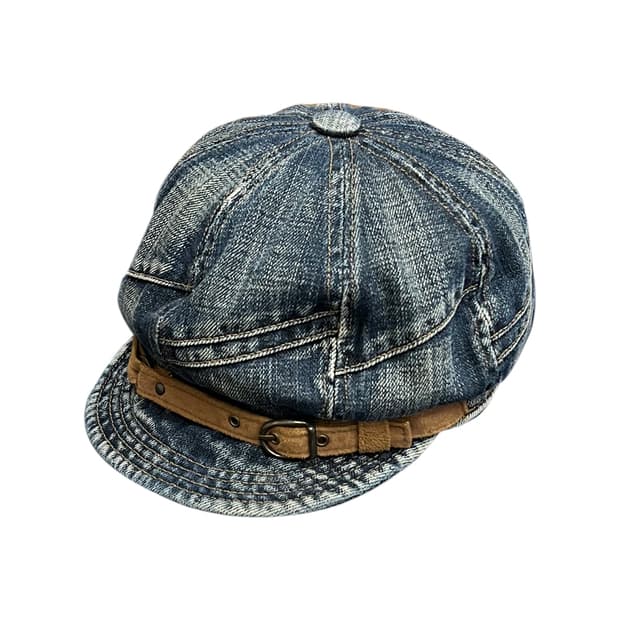 UC 버클리 빈티지 데님 뉴스보이 캡 모자 57.5