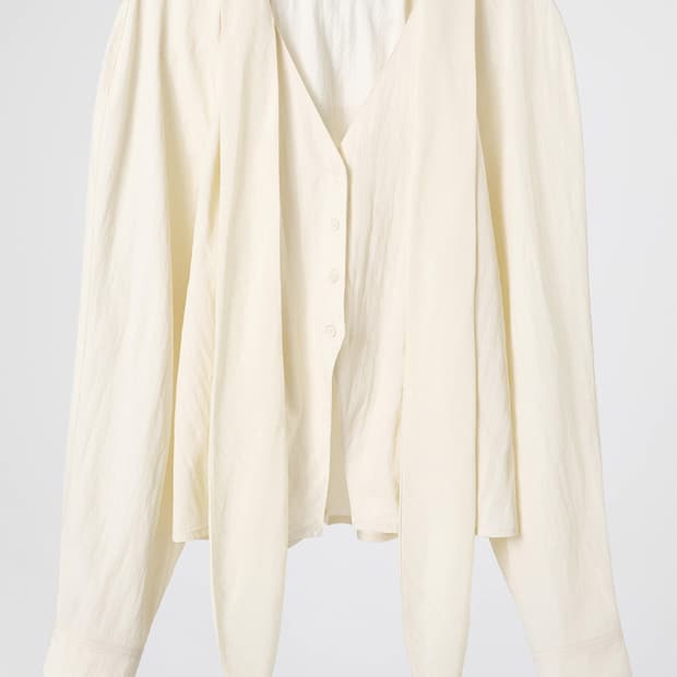 오버듀플레어 타이 블라우스 판매해요