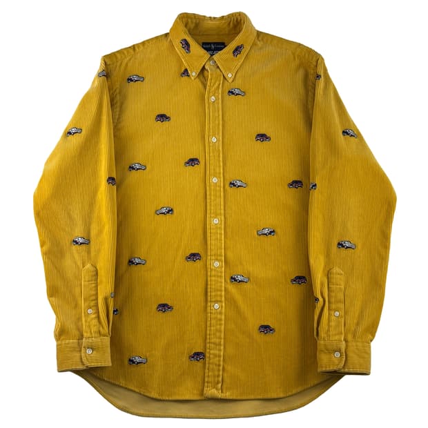 팔라스 x 폴로 랄프 로렌 자수 코드 GTI 셔츠 팔라초 옐로우