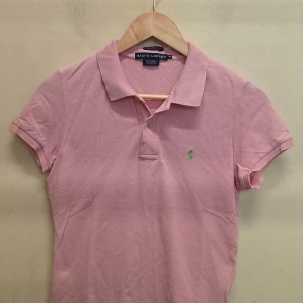(M)랄프 로렌 THE SKINNY POLO 핑크 여성 반팔 카라