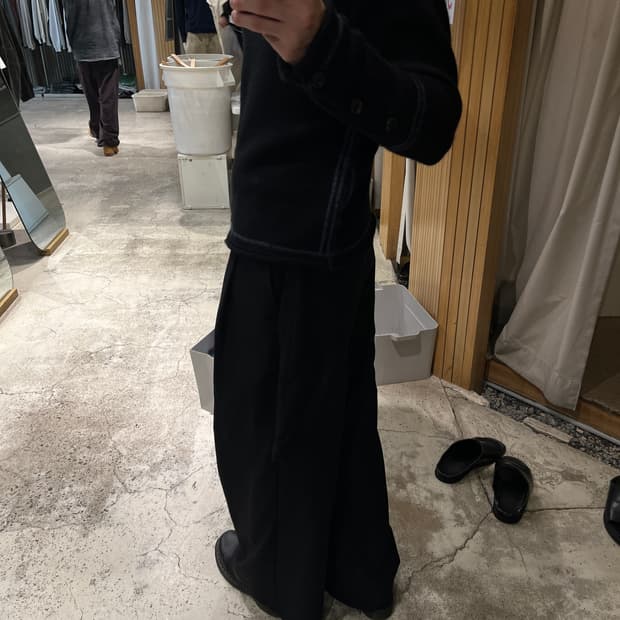 [48] 펫트리코 와이드 팬츠 블랙