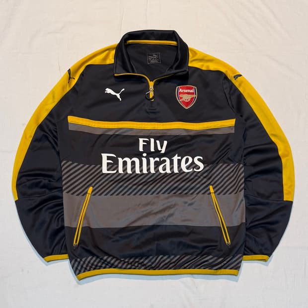 푸마 16-17 아스날 반집업 드릴탑 져지