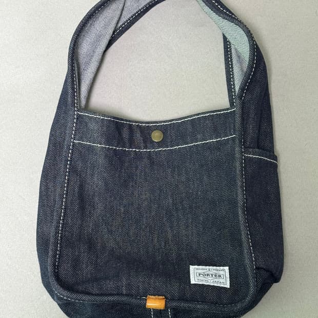 포터 데님 미니 숄더백