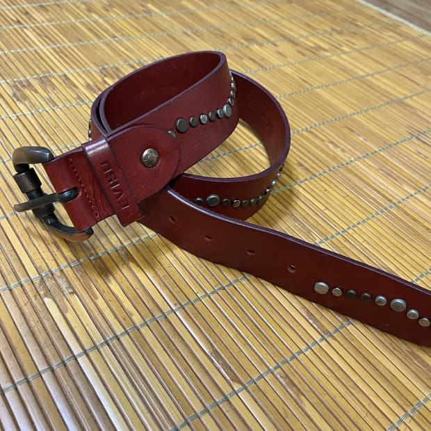 Evisu Stud Red Brown Belt 