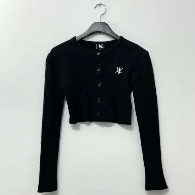 우알롱 크롭 가디건