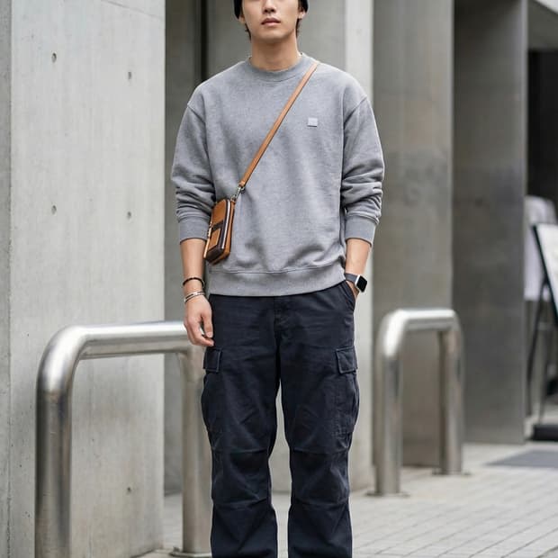 아크네 스튜디오 아카이브 맨투맨 그레이_S