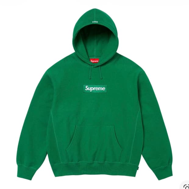 슈프림 박스로고 후드 스웨트셔츠 그린 xl