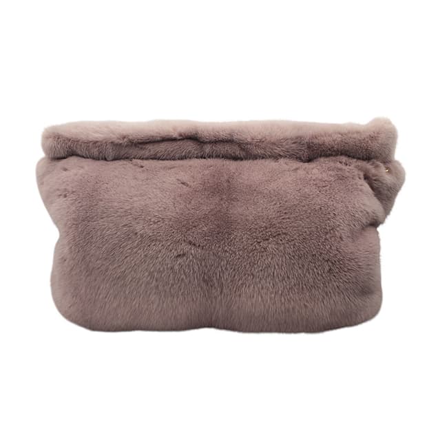 데렉램 라벤더 밍크 퍼 클러치백