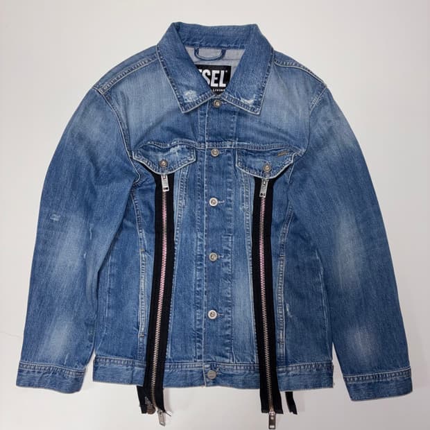 디젤 지퍼 데님 자켓