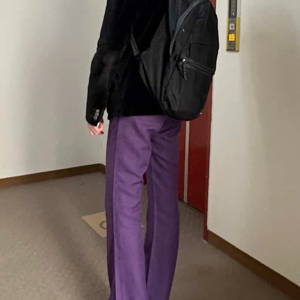 BA.TSU DIV Purple Bootcut Pants