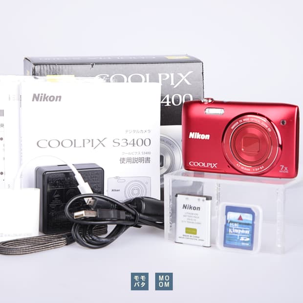 NIKON COOLPIX S3400 레드 빈티지 디카 디지털카메라