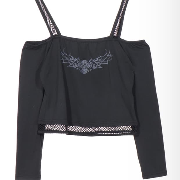 사이다 오프숄더 롱슬리브 블랙