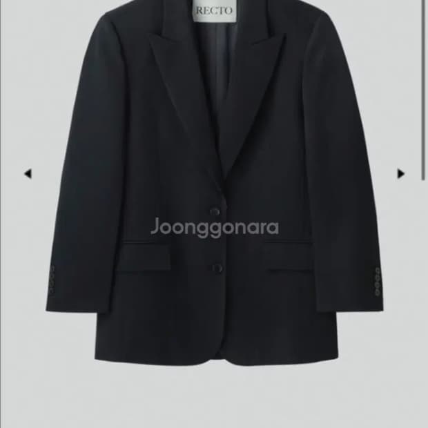 렉토 블랙 울 테일러드 자켓 S