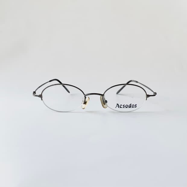 754 데드스탁 메탈 반무테 오벌 슬림 클래식 빈티지안경