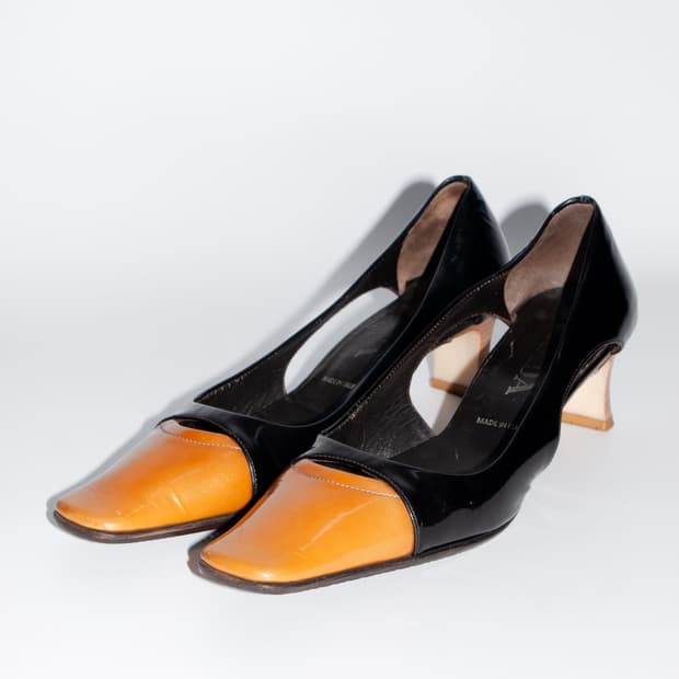 Patent Leather Block-heel Pumps