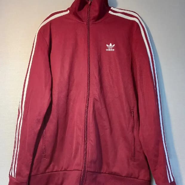 아디다스 베켄바우어 버건디 트랙탑 저지 져지집업 100/L