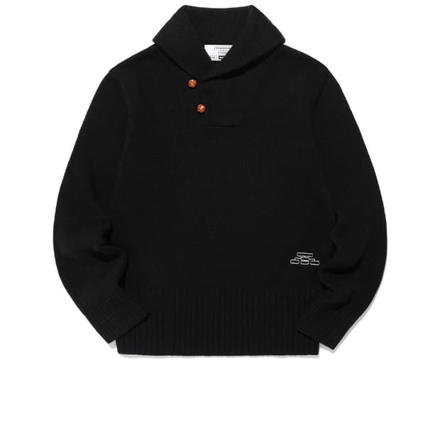 나이스고스트클럽 숄카라 니트 [블랙] 사이즈 S