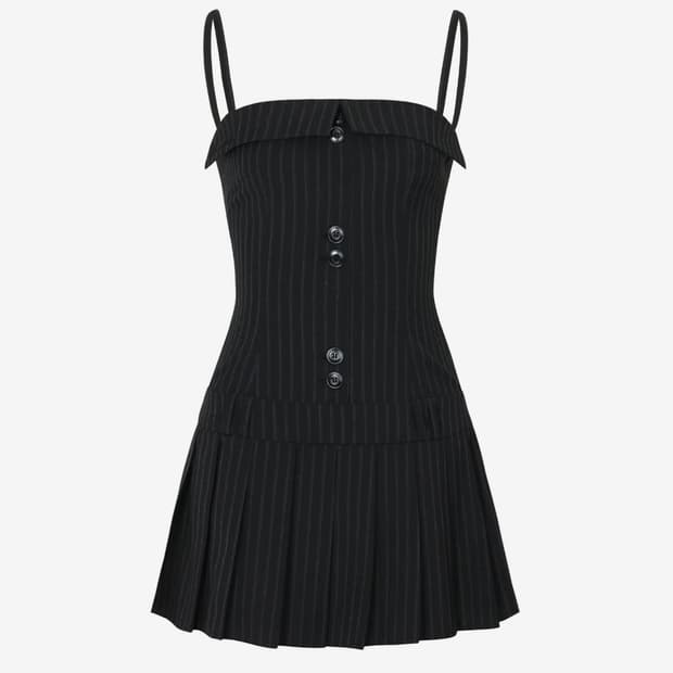 HEART TOP DRESS black