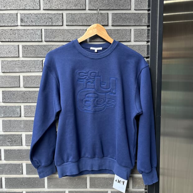 90s COURREGES 레터링 스웻셔츠