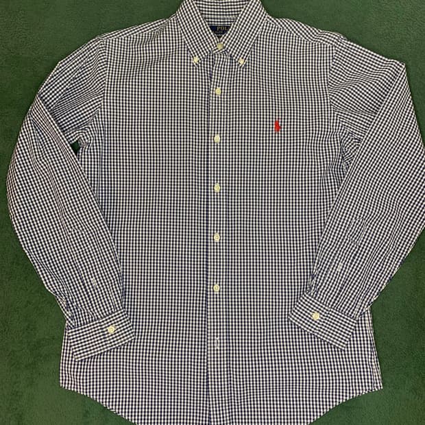 폴로 랄프로렌 깅엄체크 긴팔 셔츠