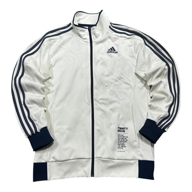 ✨ (바배) 아디다스 아이보리 데님 삼선 트랙탑 져지 