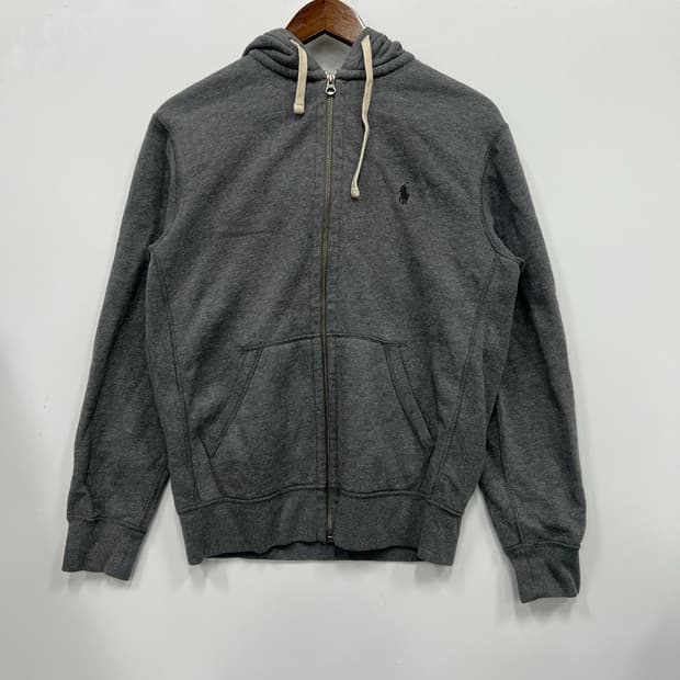 폴로 그레이 후드집업 