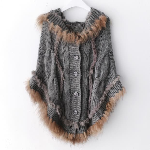 fur grunge cape