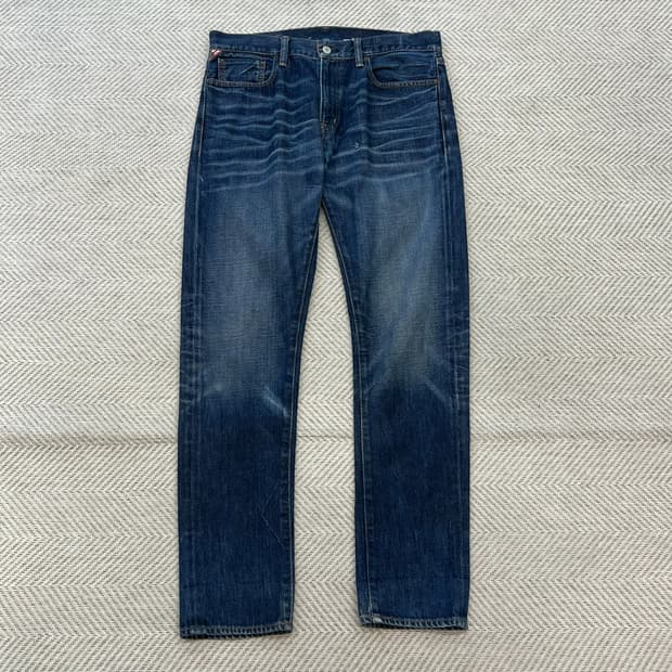 데님앤서플라이 랄프로렌 캣워싱 스트레이트 데님팬츠 r4127