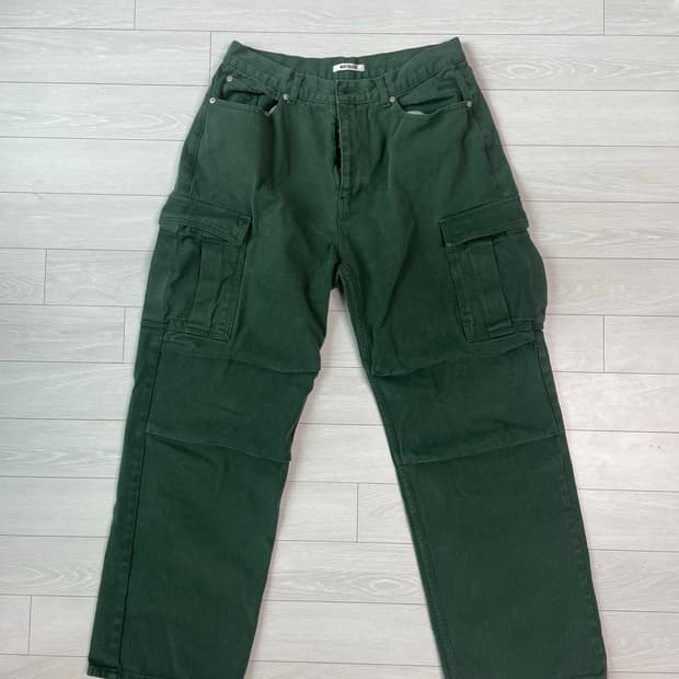 더블 포켓 와이드 카고 팬츠