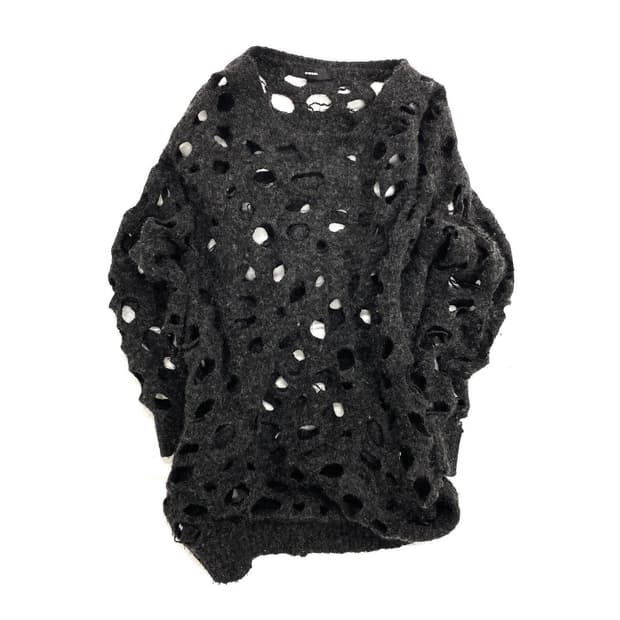 디젤 펀칭 디테일 그런지 니트 스웨터