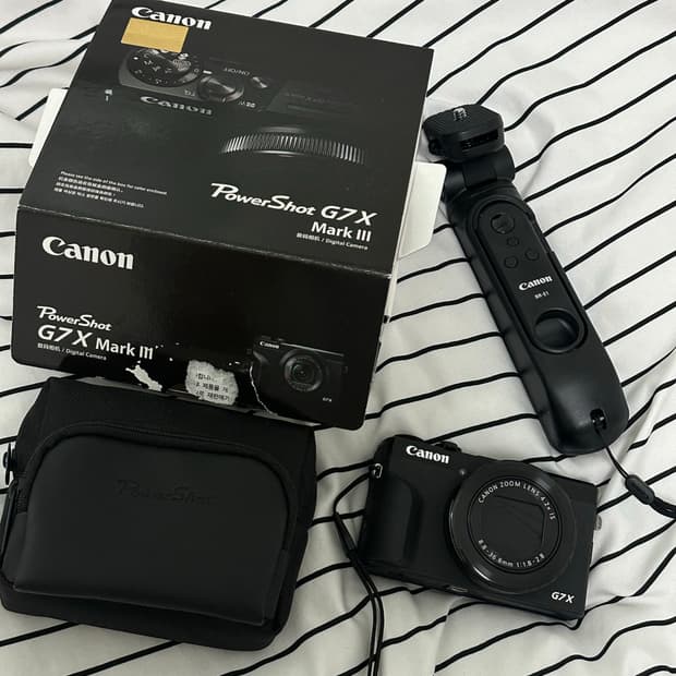캐논 g7x mark 3 + 캐논 정품 삼각대 그립