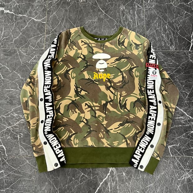 에이프 ABC 카모 바잉 베이싱 에이프 크루넥 맨투맨