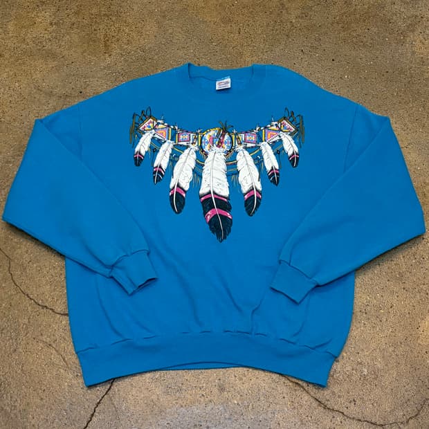 90s Made in USA 빈티지 저지스 인디언 맨투맨