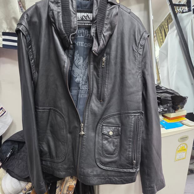 마자  플라봐   가죽자켓