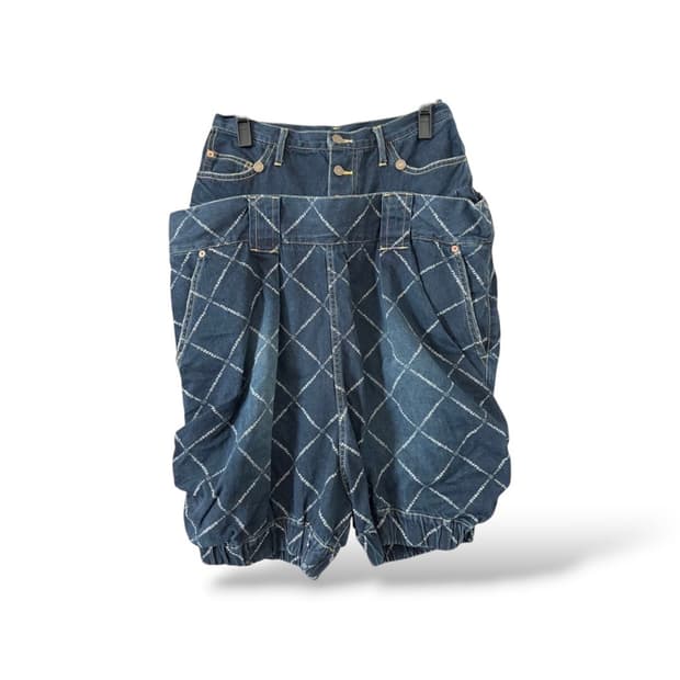 Frapbois 데님 레이어드 벌룬팬츠