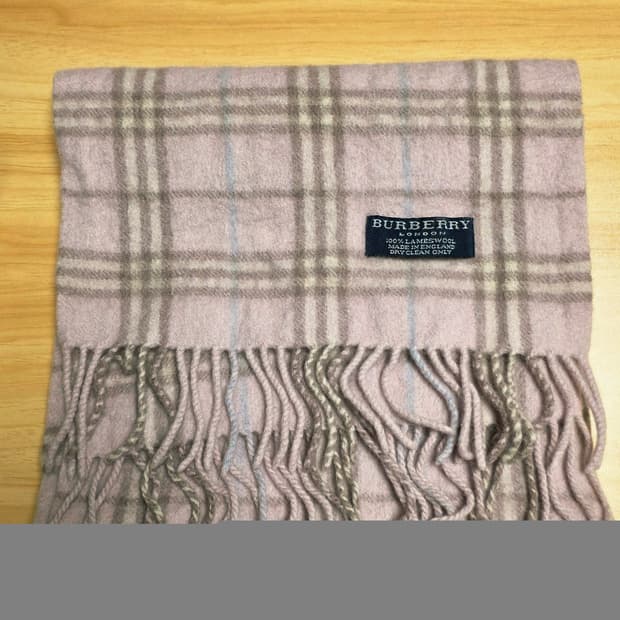 버버리 정품 핑크 노바체크 머플러 목도리