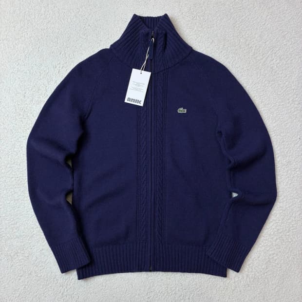 라코스테 00's 울 니트 집업 가디건 PN6090