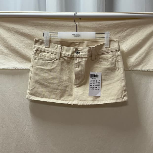 브랜디멜빌 코튼 미니스커트ivory