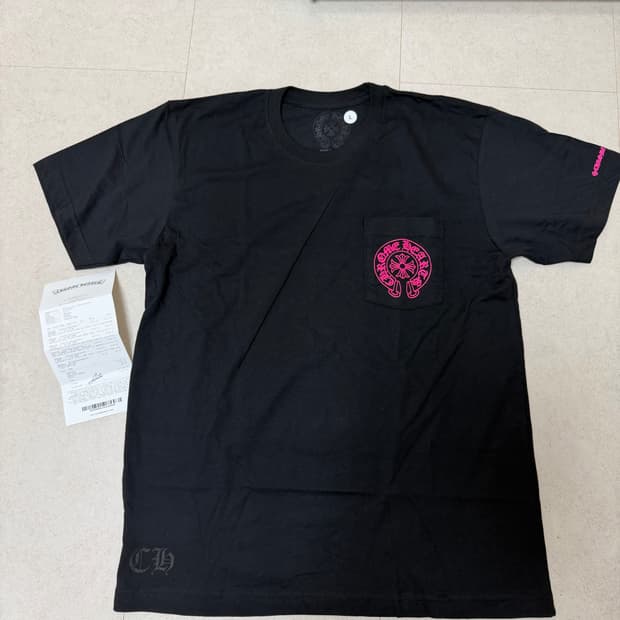 (미시착 새상품) 크롬하츠 반팔 L 핑크