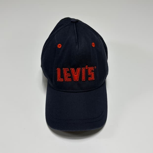리바이스(Levi's) 스펠 아웃 로고 빈티지 네이비 볼캡 모자