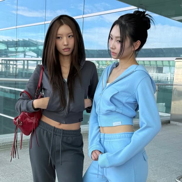 (새상품) 베리시 ERA 슬림핏 후드집업 팬츠 셋업 그레이