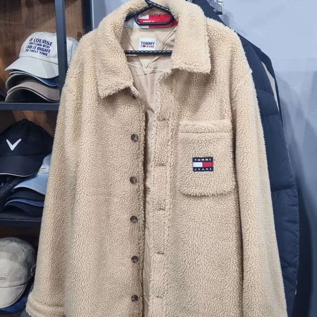 한섬)타미진스 오버핏 셔츠형 플리스 L(105~110) 상태10/8