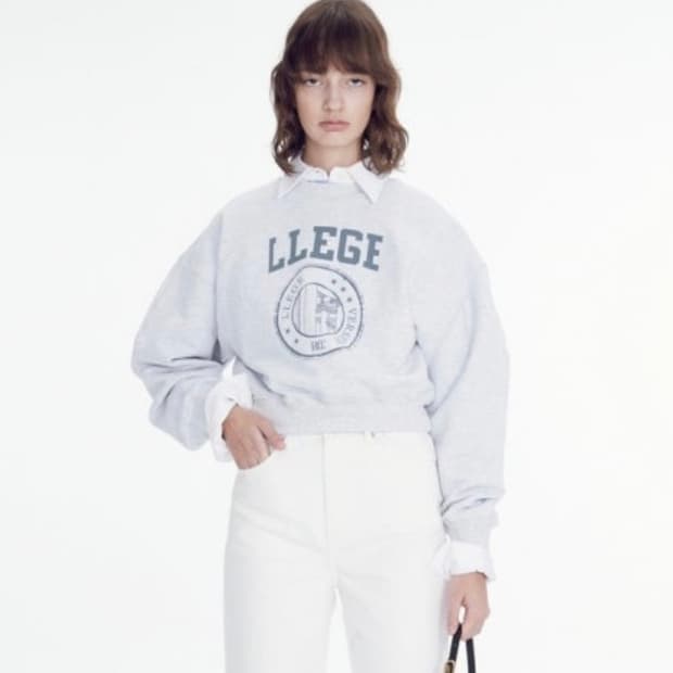 렉토 크롭 맨투맨