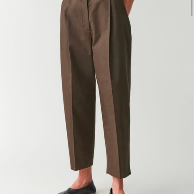 코스 하이웨스트 플리티드 트라우저 팬츠36