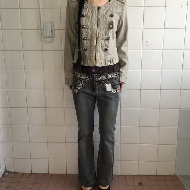 Double button point jacket