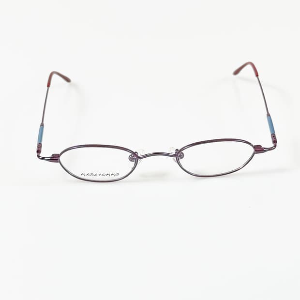 90s KARAYOKKO 스틸퍼플 슬림 프레임 빈티지 안경