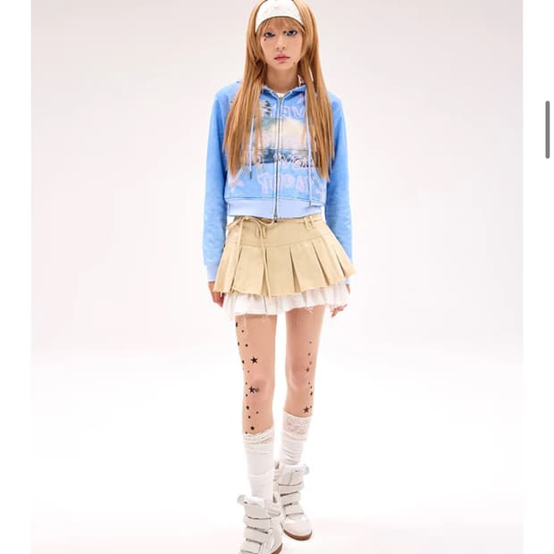 씨피어스 Cfierce 키티 양면 자켓 블루